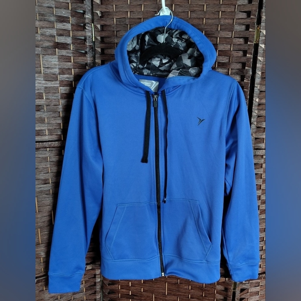 Old Navy Sweatshirt Men's Small Full Zip Blue Active Casual Fleece Hoodie